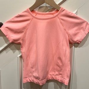 Athleta Girl coral teeshirt